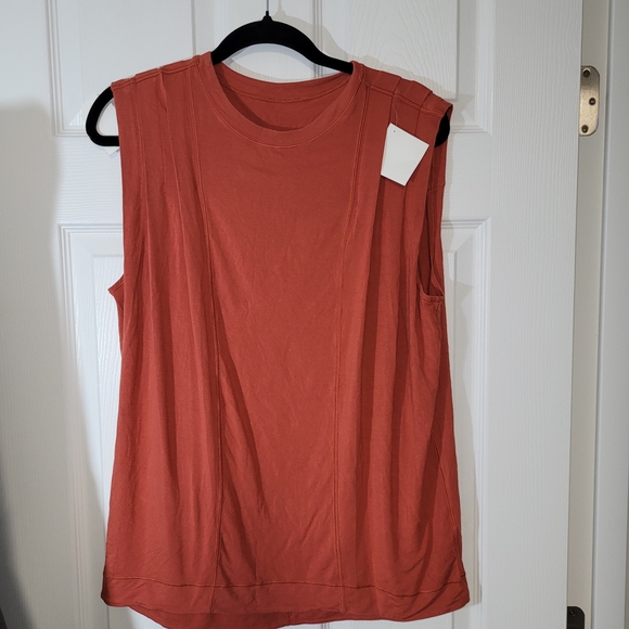 LULULEMON MODAL PLEATED SHOULDER TANK TOP SIZE 14 - Picture 5 of 9